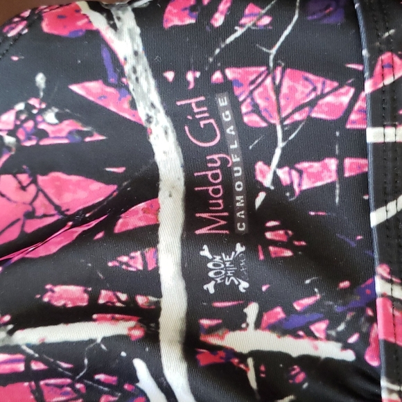 Moonshine Camo Triangle Full coverage adjustable bathing suit bikini top. - Picture 3 of 9